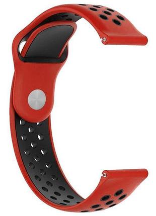 Спортивний ремінець primo perfor sport годинника для samsung galaxy watch 3 41mm (sm-r850) - red&black