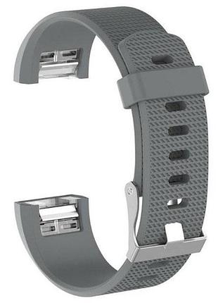 Силиконовый ремешок primolux для фитнес браслета fitbit charge 2 - grey s
