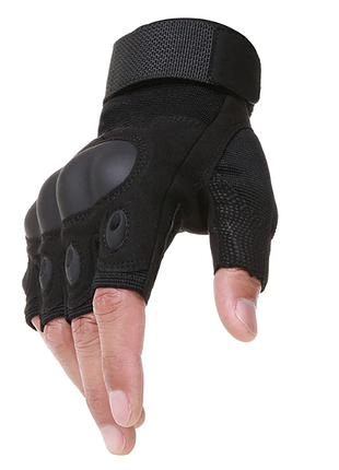 Рукавиці тактичні primo tactical безпалі, розмір l - black