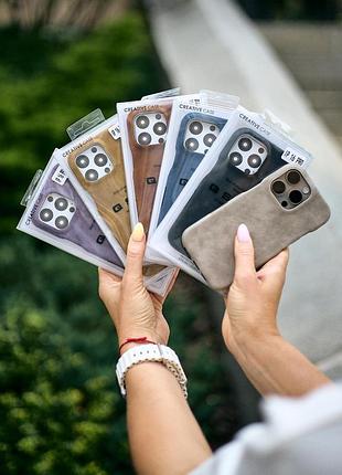 Чехол leather case для iphone 16 black 3