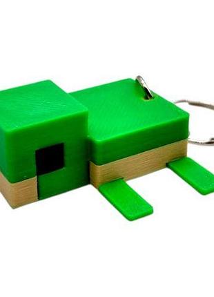 3d брелоки minecraft / майнкрафт turtle / черепашка keychain, 3d печать