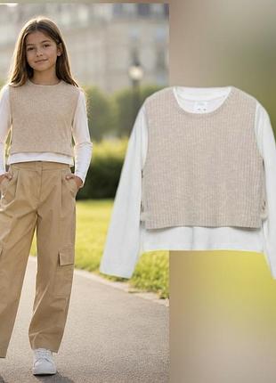 Жилетка +лонг zara на дівчинку 140,152,164 см