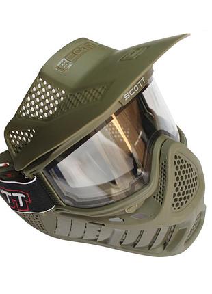 Маска пейнтбольна scctt paintball з термальним склом - army green