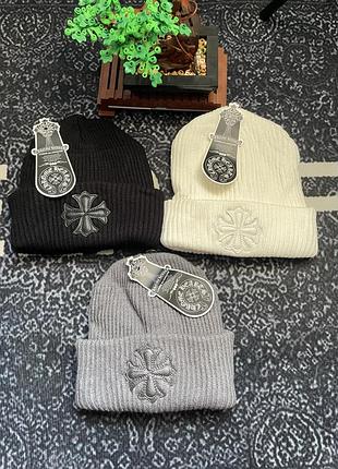 Шапка chrome hearts/ шапка хром хартс / шапка на осінь/ шапка на зиму
