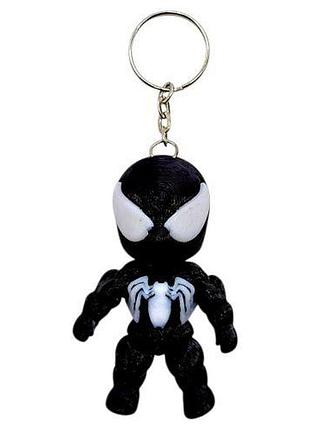 Брелок (3d печать) "marvel \ марвел: симбиот веном + человек павук \ spiderman", 7 см