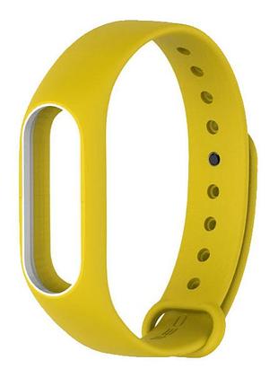 Силиконовый ремешок primo для фитнес-браслета xiaomi mi band 2 - yellow-white