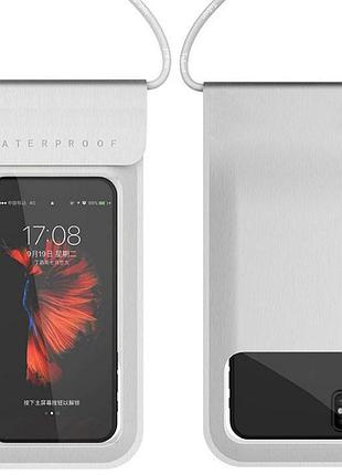 Чехол primo diver водонепроницаемый универсальный для смартфонов до 6.0" - silver