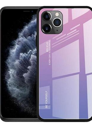 Чохол бампер primolux gradient glass для apple iphone 11 pro - pink