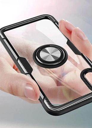 Чехол primolux ring magnetic stand для apple iphone xr - black 4