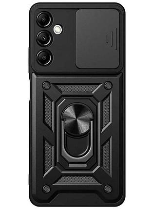 Чехол primo shockproof для samsung galaxy a17 4g (sm-a175) - противоударный, с подставкой и шторкой для камеры - black