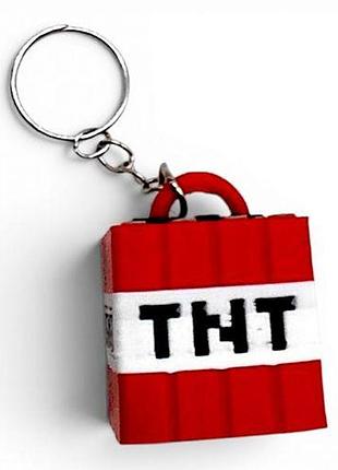 Брелоки minecraft (майнкрафт) tnt / динамит keychain, 3d печать