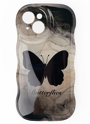 Чохол butterfly для iphone 15 чорний