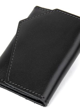 Добротная кожаная ключница grande pelle 11354 черный