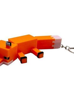 3d брелоки minecraft / майнкрафт fox/ лисичка keychain, 3d печать