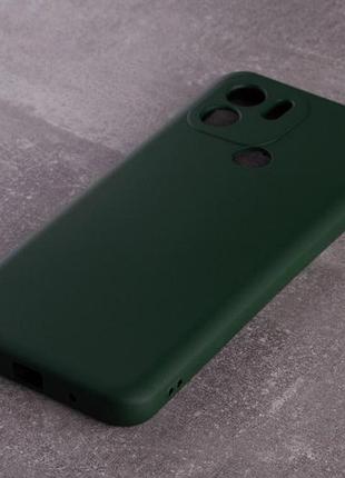 Силиконовый чехол soft silicone case для xiaomi redmi a2 plus/a1 plus (без лого) темно-зеленый