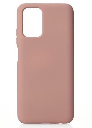 Силиконовый чехол soft silicone case для xiaomi redmi note 10 pro (без лого) персик
