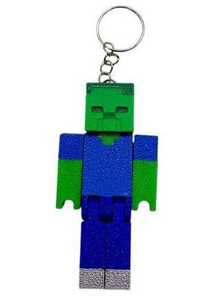 3d брелоки minecraft/майнкрафт zombie/зомбі keychain, 3d-друк