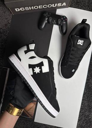 Чоловічі кросівки dc shoes court graffik m black white