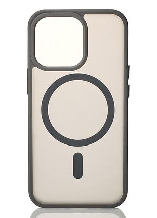 Силіконовий чохол magsafe matte для iphone 12 pro сірий