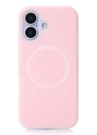 Чехол liquid silicone full с поддержкой magsafe для iphone 17 pink