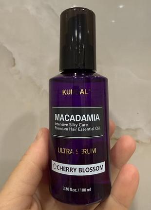 Сиворотка для волосся зволожуюча "вишневий цвіт" 100 мл kundal macadamia ultra hair serum cherry blossom