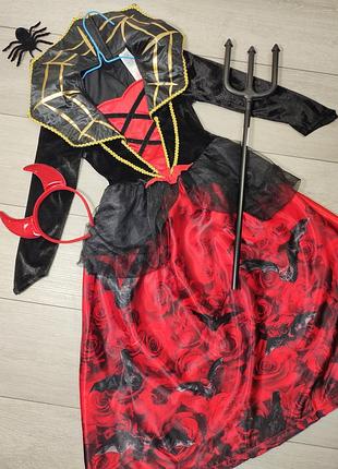 Платье на хелловин лодыжка чертика дьяволица halloween
