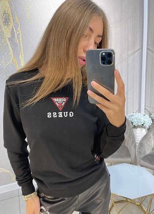 Жіночий чорний світшот guess 🖤