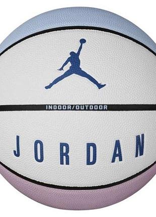 Мяч баскетбольный nike jordan ultimate 2.0 8p deflated синий, белый уни 7