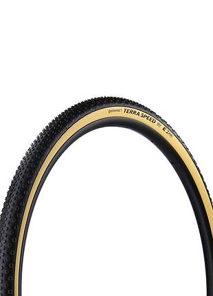 Покрышка бескамерная continental terra speed protection 28" | 700 x 35c | 28 x 1.35 черная/кремовая , складная skin