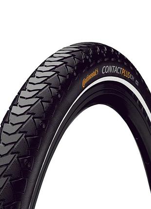 Покришка continental contact plus, 28 " | 700 x 35c | 28 x 1 3/8 x 1 5/8, чорна, не складна, світловідбиваюча