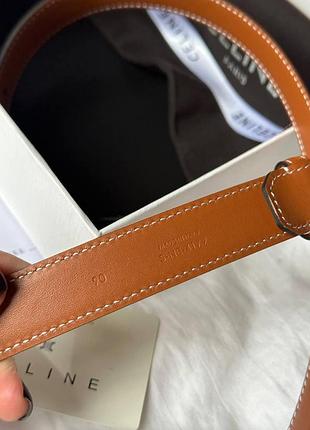 Celine triomphe belt brown/gold 2