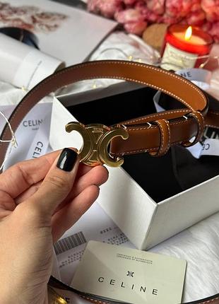 Celine triomphe belt brown/gold 3