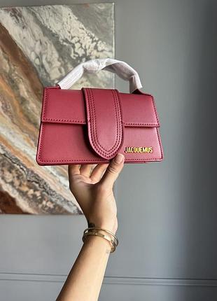 Jacquemus le bambino bag in red leather 20х11