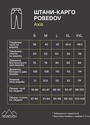 Брюки-карго pobedov axis черный 7
