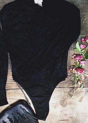 Сексуальный черный боди выбитые цветы из велюра ann tayior1 фото