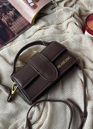 Jacquemus le bambino small handbag dark brown 17 х 9 х 5
