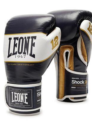 Боксерские перчатки leone shock x blue 16 ун.