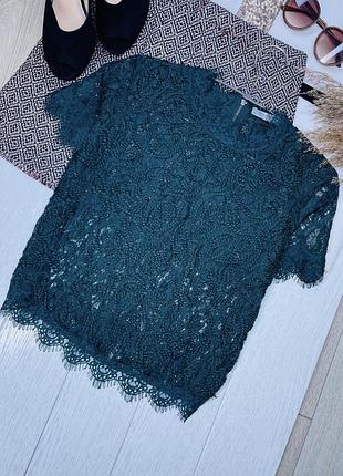 Мереживна блуза zara s пряма блуза смарагдова ажурна блуза зара