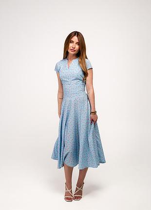 Сукня slavni sendy print блакитно-рожева