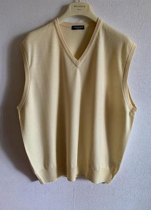 Вовняний італійський жилет ambassador unisex, 100% вірджинська шерсть, р. 58 / xxl-3xl батал