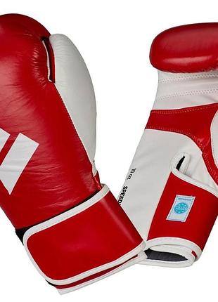 Перчатки для бокса и кикбоксинга adidas speed 165 с лицензией wako | красно/белый | adisbg165wk