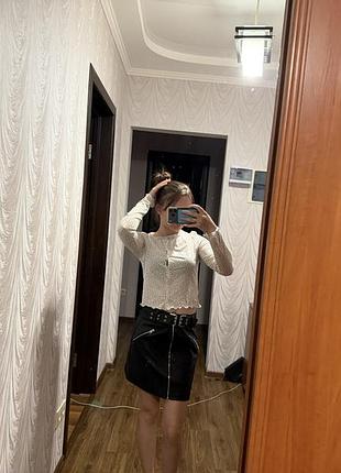 Шкіряна спідниця topshop