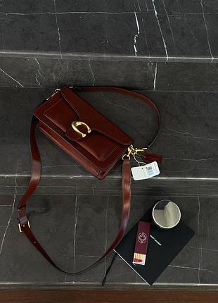 Coach tabby shoulder bag 26 brown/gold (магнітна коробка) 26 x 14 x 7