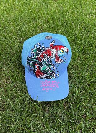 Кепка тракер ed hardy by christian audigier koi fish y2k винтаж