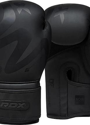 Боксерские перчатки rdx boxing gloves f15 черный уни 16 унций