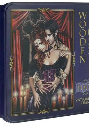 Пазл деревянный любовники 1000 деталей castorland
