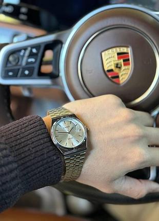 Часы casio серебряные с серым циферблатом