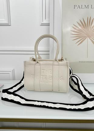 Сумка шоппер marc jacobs tote bag mini молочный е.