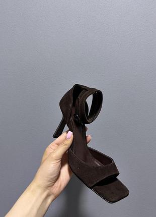 Босоножки шоколад замш 40 (25.5см)