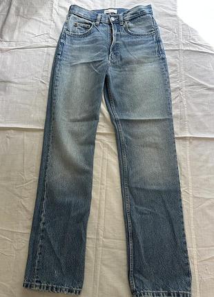 Джинси прямі сині zara straight